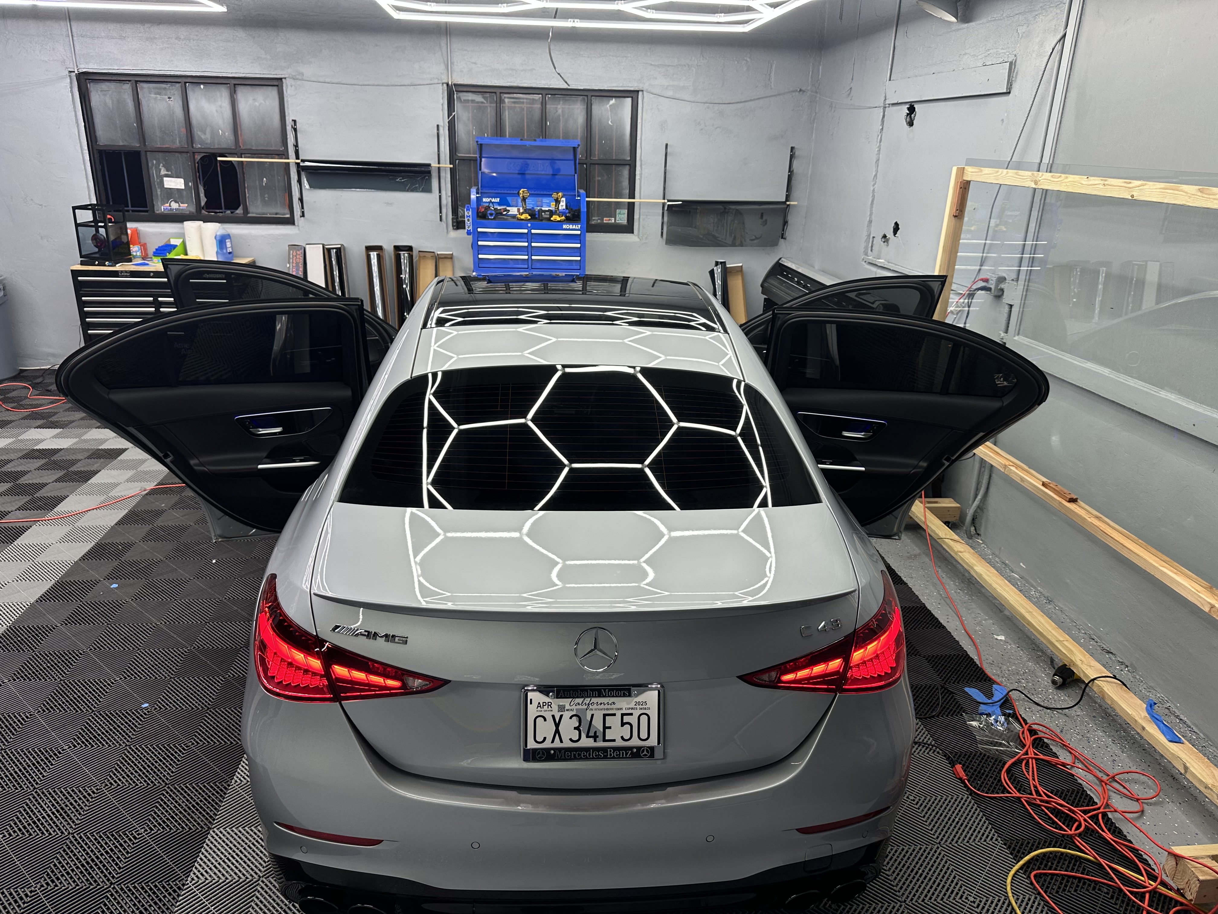 Black truck in studio